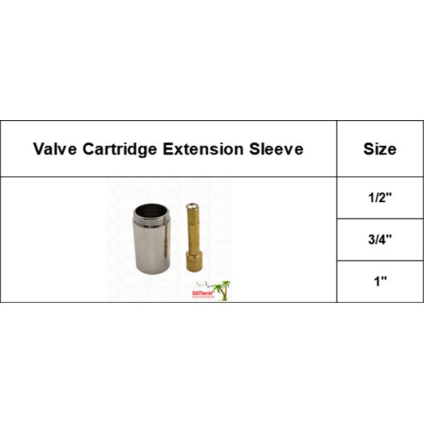 Brass / Chrome Plated Valve Stem Extension Sleeve Cartridge Extension Customized Size