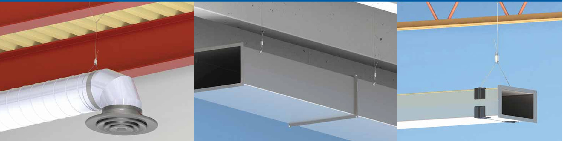 Looping Cable Gripper With A Snap Hook Hanging Wire Systems For Ventilation Duct Wire Rope Size 3.0*4500MM