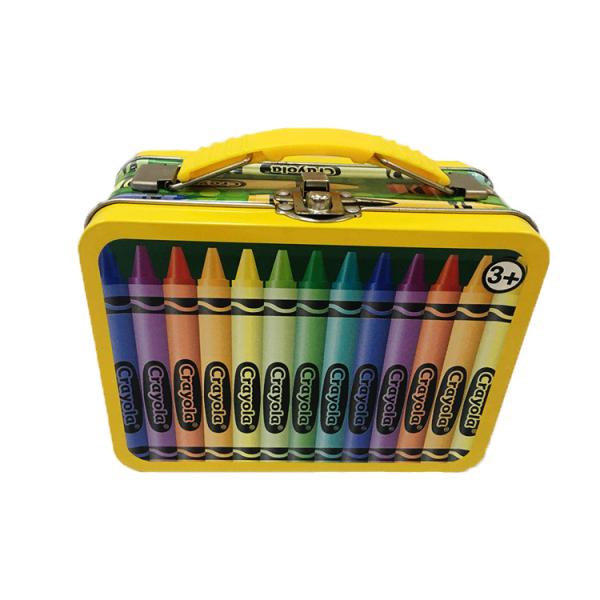 Suitcase Shape Handle Tin Box Custom Printed Logo Medium Small Size