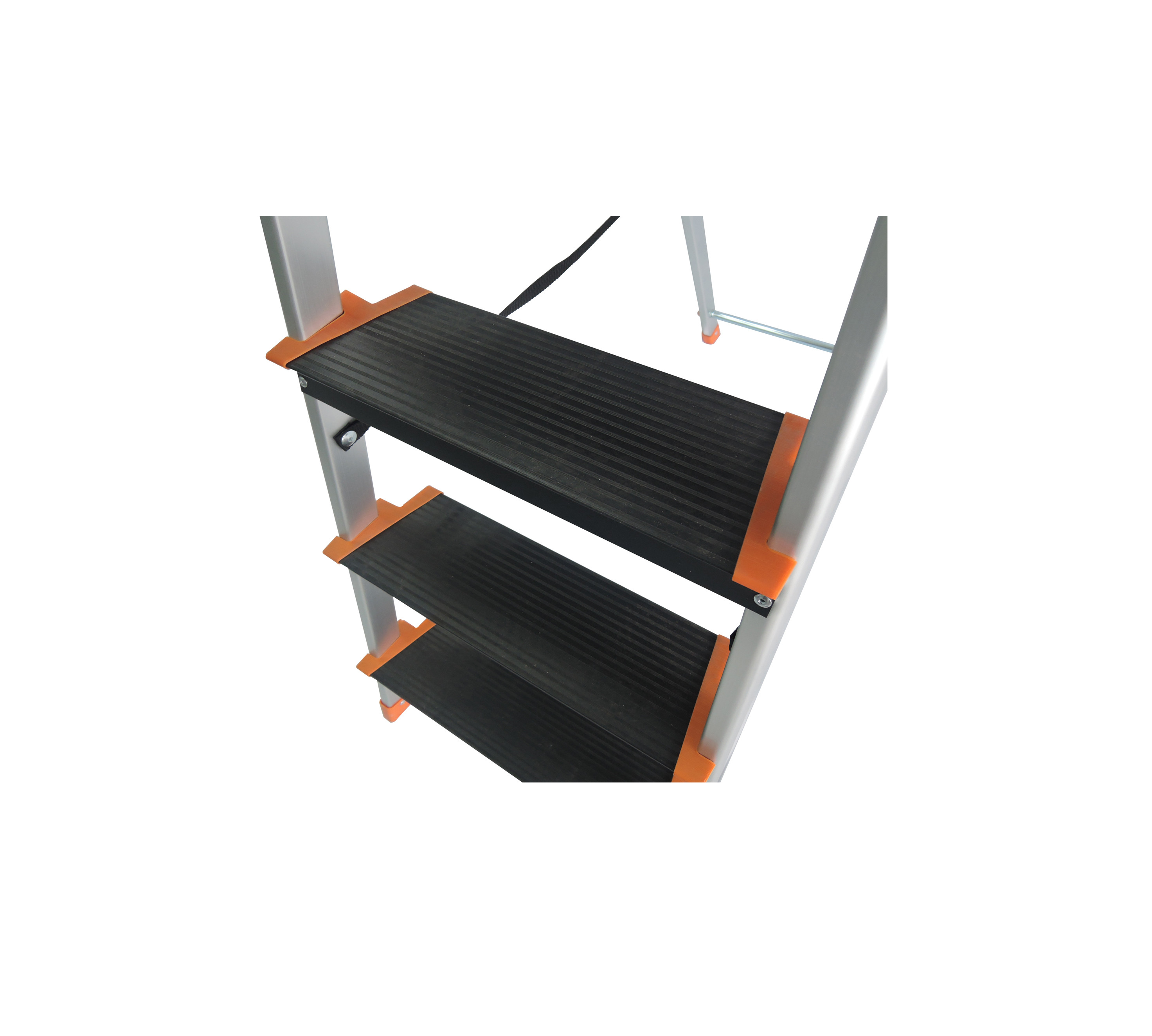 5 Steps Aluminium Folding Step Ladder With Tool Tray Max Load 150kg
