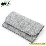 For iphone 7 plus 5.5 inch Gray universal wool felt mobile phone bag case