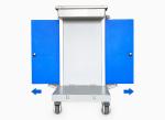 Commercial PP Janitorial Cleaning Trolley With Closed Cabinet