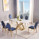 180x90x75cm Luxury White Dining Table Smooth Touch Rectangle Marble Table