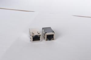 China Black Led Lighted Female Connector SMD RJ45 Jack 8p8c Modular High Temp Housing wholesale