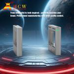 HCW Pedestrian Swing Turnstile Gate 304 Stainless Steel Cabinet With Face