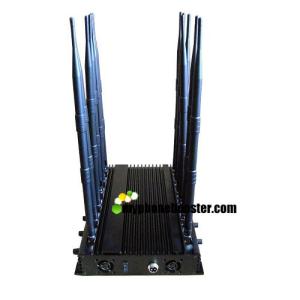 China 12 Antennas High Power 30W GPS Signal Jammer Cellular Jammer Block GSM 3G 4G LTE Wifi 3.6G GPS Radio with Car Charger wholesale
