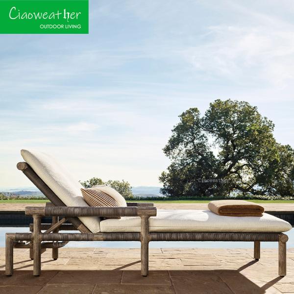Hotel Outdoor Pool Chaise Lounge Chair with Luxury Design and Water-Resistant