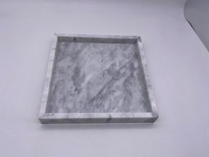 China Rectangle Stone Serving Tray 100% Natural Marble Surface Edge wholesale