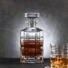Buy cheap Round Glass Stopper Bourbon Whiskey Bottle for Cosmetics Engraved Design 30oz from wholesalers