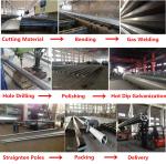 Hot Dip Galvanized Tubular Flange Electric Power Transmission Steel Pole
