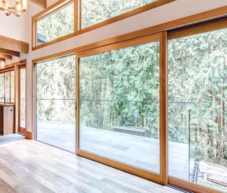 Modern Design Aluminum Lift Sliding Doors With 1.4mm Wall Thickness And Double Glass