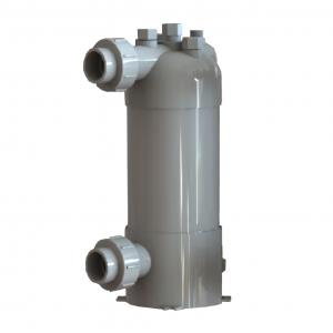 China Titanium Heat Exchanger Tube PVC Shell Heat Exchanger for Swimming Pool Heat Pump Aquarium Chiller wholesale
