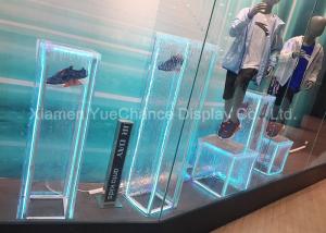 China Light Blue Window Display Decorations Acrylic Ice Cube For Displaying Shoes wholesale