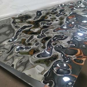 China Wall Decoration Stainless Steel Sheet Water Ripple Pattern Thickness 0.3 - 3.0mm SS Sheet wholesale