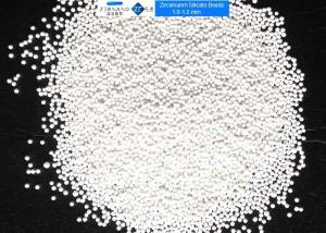 China 65% ZrO2 Ceramic Grinding Media Balls Zirconium Silicate Beads 1.0 - 1.2 Mm For Pesticide wholesale