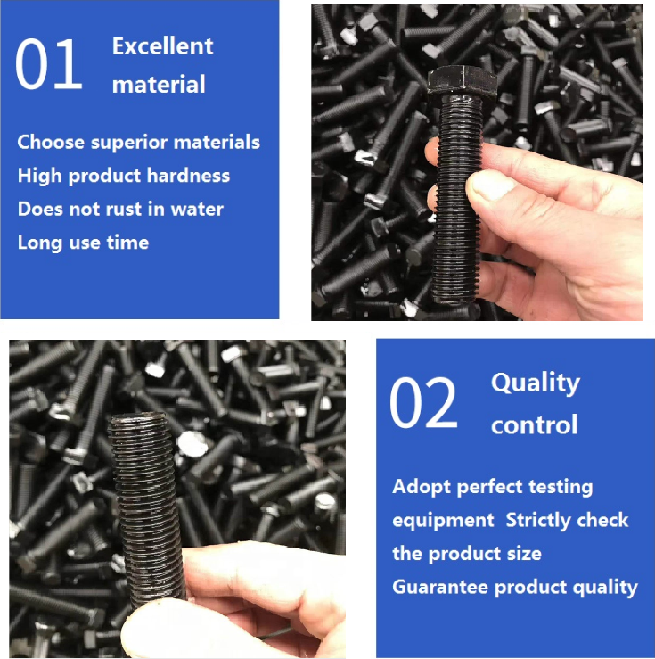 DIN ANSI HDG Full Threaded Hex Bolt for Industrial Applications Thickness MM10-MM500