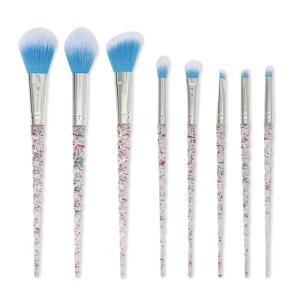 China 8 Pieces Eyeshadow Makeup Brush Set Gradient Color Hair Magical Bling Handle wholesale