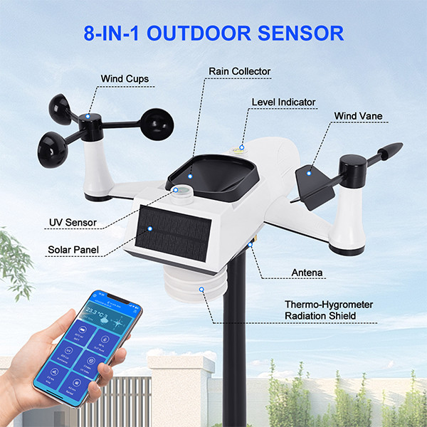 ABS Outdoor Wireless Weather Station Environmental Protection