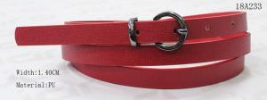 China Red Narrow Width Belt Women ' S Belts For Dresses , Fancy Womens Wide Belts wholesale