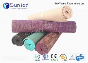 China Sunjoy Wholesales Jute+Pvc Yoga Mats Eco Friendly Natural Rubber Jute Yoga Mat High Quality Fitness Linen Yoga Mat China wholesale