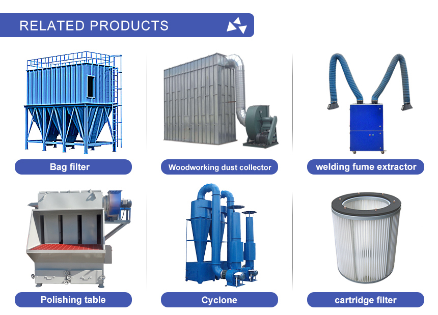 1400kg Industrial Filter Cartridge Pulse Jet Dust Collector for Machinery Repair Shops