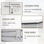 Garden Bike Shed AJUNION 9ft Sturdy Steel Motorcycle Storage Enclosure with Lock
