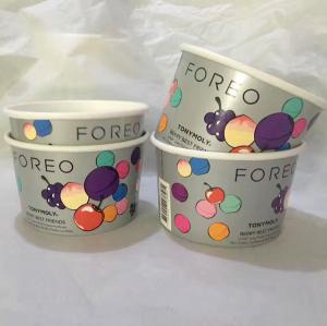 China Disposable Paper Ice Cream Cups With Paper And Spoon Customized Logo Eco wholesale