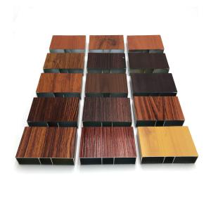 China 6063 T5 Alloy Heat Transfer Wood Grain Aluminum Extrusion Profiles For Construction wholesale