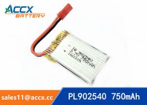 China rc helicopter battery 3.7v 902540 li polymer battery 750mah 25C high rate battery pl902530 wholesale