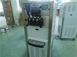 Floor Model Three Flavor Ice Cream Machine Air Pump Feed Stainless Steel Frame