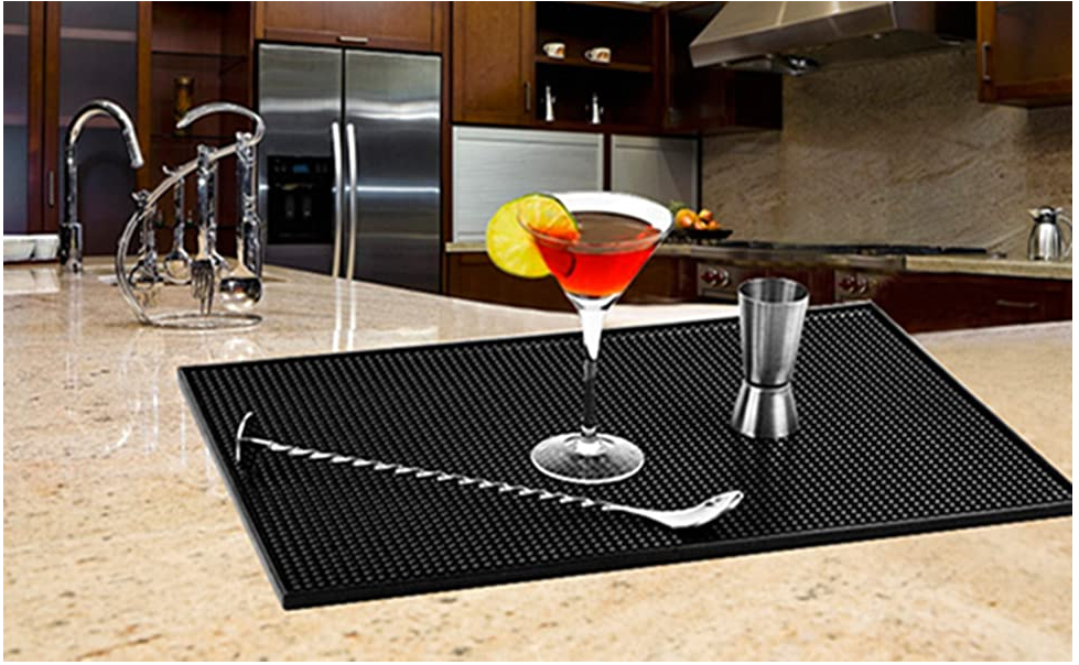 BM-006 Disposable Bar Mats Blue Rubber Counter Top Serving Mat