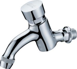 China Modern Water Saving Self-Closing Faucets / Wall Mounted Brass Mixer Taps HN-7H07 wholesale
