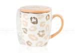 Printable Custom Coffee Mugs Ceramic House Use Lipstick Gold Dots Styles With
