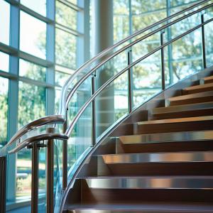 China Smooth Polished Stainless Steel Handrails with Crystal Accents for Glass Fencing wholesale