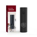 Black Electric Pepper Grinder With Easy Refill ABS Stainless Steel 70ml Capacity