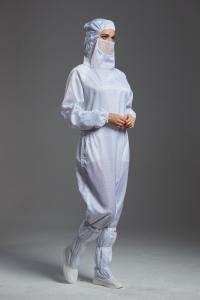 China 75D Reusable Cleanroom Gowns SMT Workshop Anti Static Esd Garment wholesale