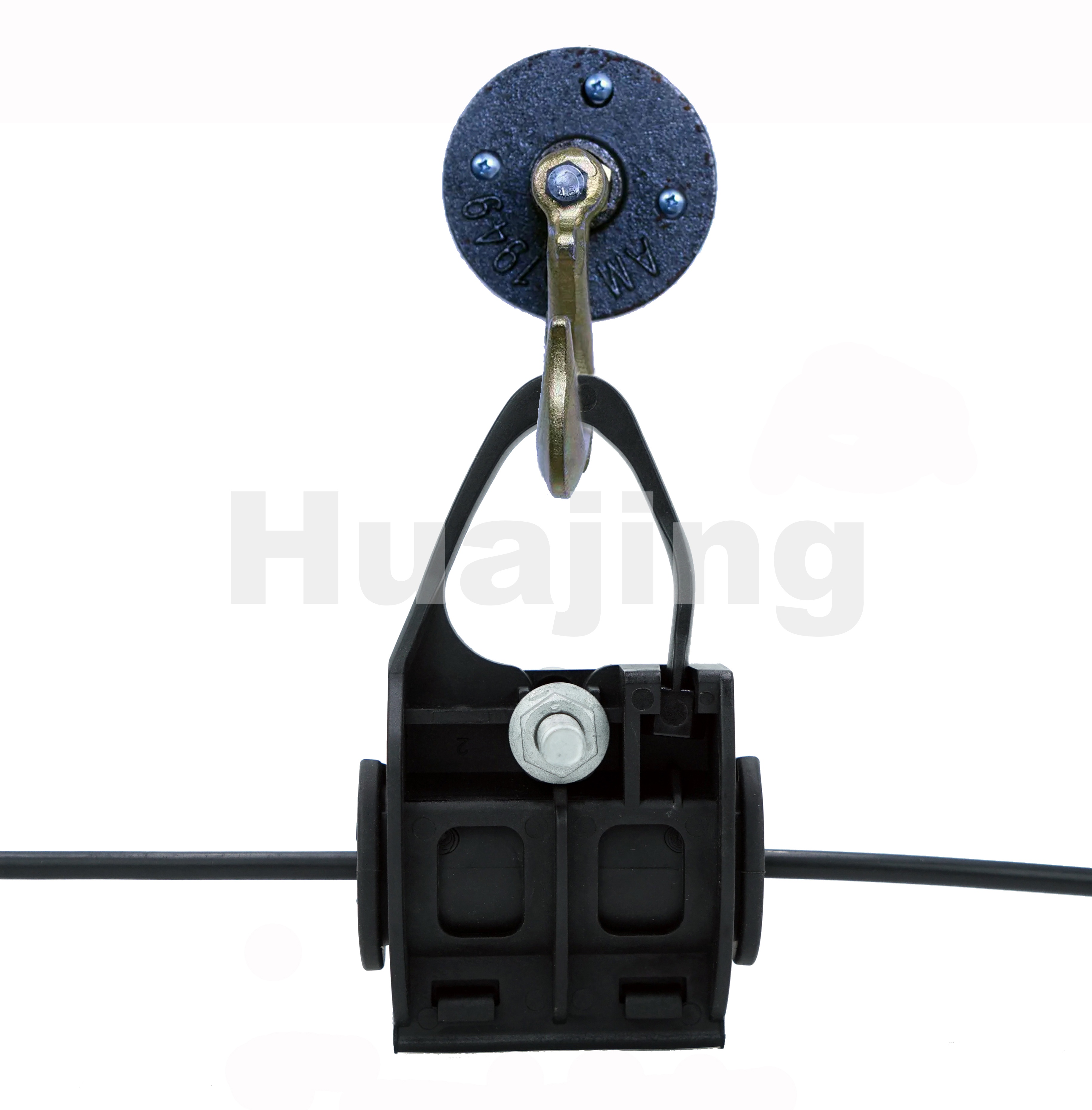 Round Optic Cable Clamp with Stainless Steel Pull Rope Non Slip Groove