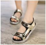 Glossy Lovely Beach Open Toe Sandals Eco Friendly PVC Sole For Girls