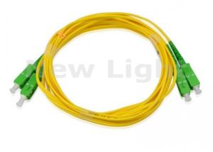 China FTTH SC APC Patch Cord , 2.0mm / 3.0mm Single Mode Duplex Fiber Optic Cable wholesale