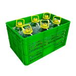 Customized Logo Plastic Fruit Shopping Basket Collapsible Crate for Tomato