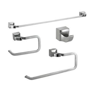 China Stainless Steel Bathroom Hardware Sets Towel Rack 4 Pcs Hotel Accessories wholesale
