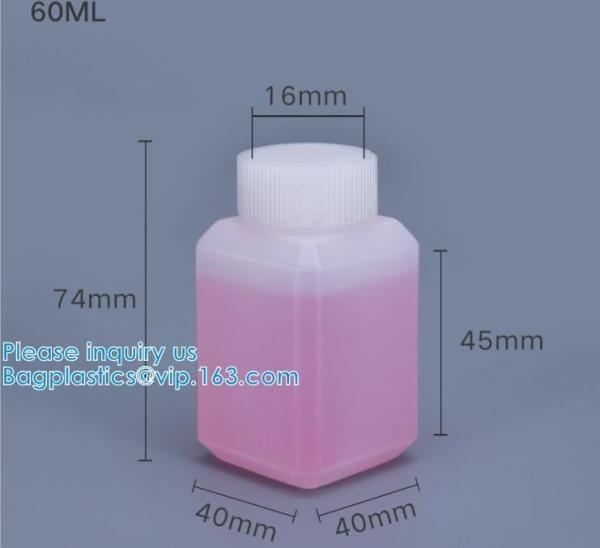 60ml To 1000ml Hdpe Bottle Square Plastic Jar Gem Spice Cookies Powder Cosmetic