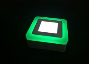 China Green Edge 3W+3W Double Color Led Panel Square White Spot Light SMD 2835 wholesale