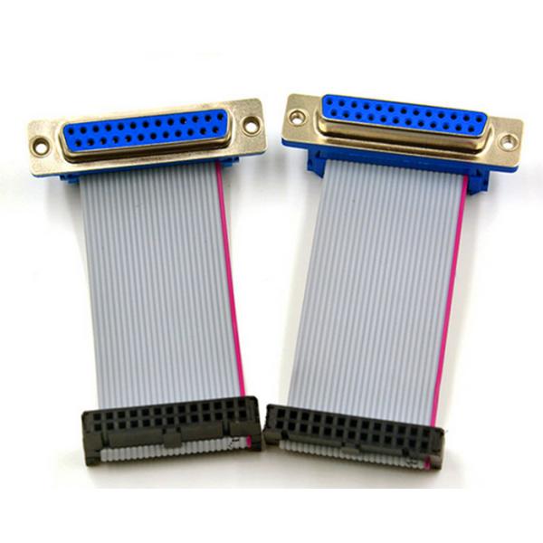 Durable 26 Pin Ribbon Cable DB25 Male Connector AC 500V / 1 Minute Maximum Voltage