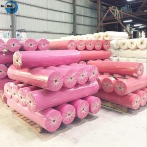 China synthetic 4mm thick waste carpet base spray paint sticky geotextile wet rigid coloured fireproof pick up woven felt wholesale