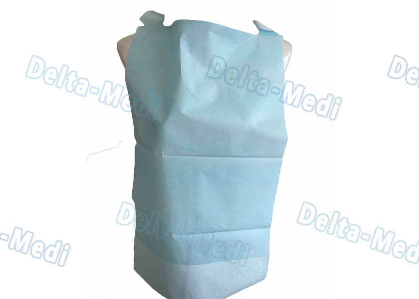 Patient Disposable Paper Bibs With Pocket , 2 Ply / 3 Ply Custom Printed Disposable Bibs