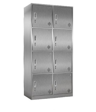 Key Lock 8 Doors Stainless Steel Medicine Display Cabinet Big Capacity