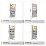 Skincare Display Cabinet Iron Containing Gray Facial Mask Cabinet For Branded