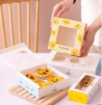 Matt Lamination Cake Packaging Boxes for Offset Printing Egg Tart Packaging