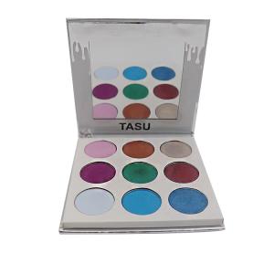 China Silver Cardboard Shell Makeup Eyeshadow Palette 9C Color ODM Private Label wholesale